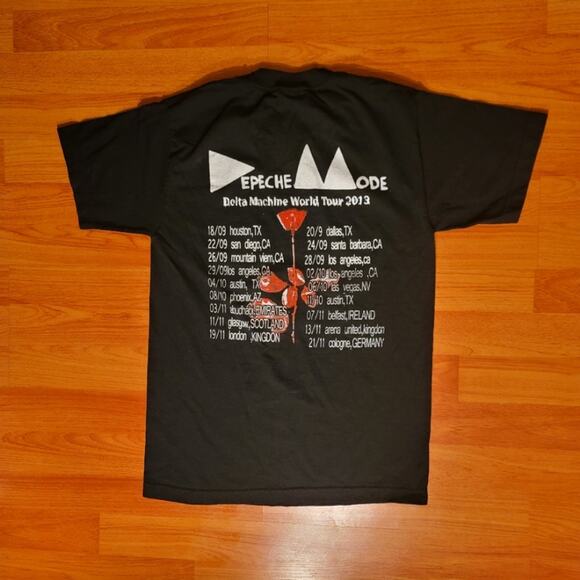 Depeche Mode Delta Machine World Tour 2013 Concert Men's T Shirt Tee Small NEW - Picture 8 of 8